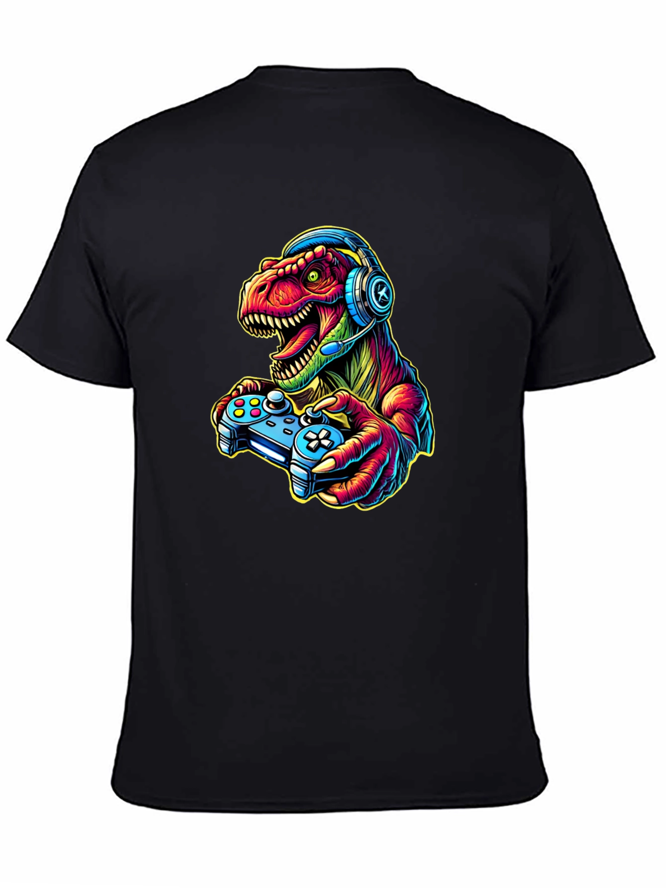 Gamer Dinosaur T-Shirt - Retro Style