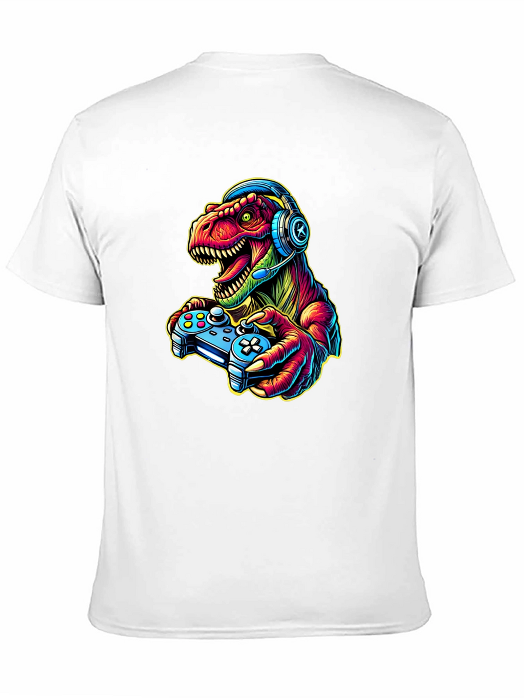 Gamer Dinosaur T-Shirt - Retro Style