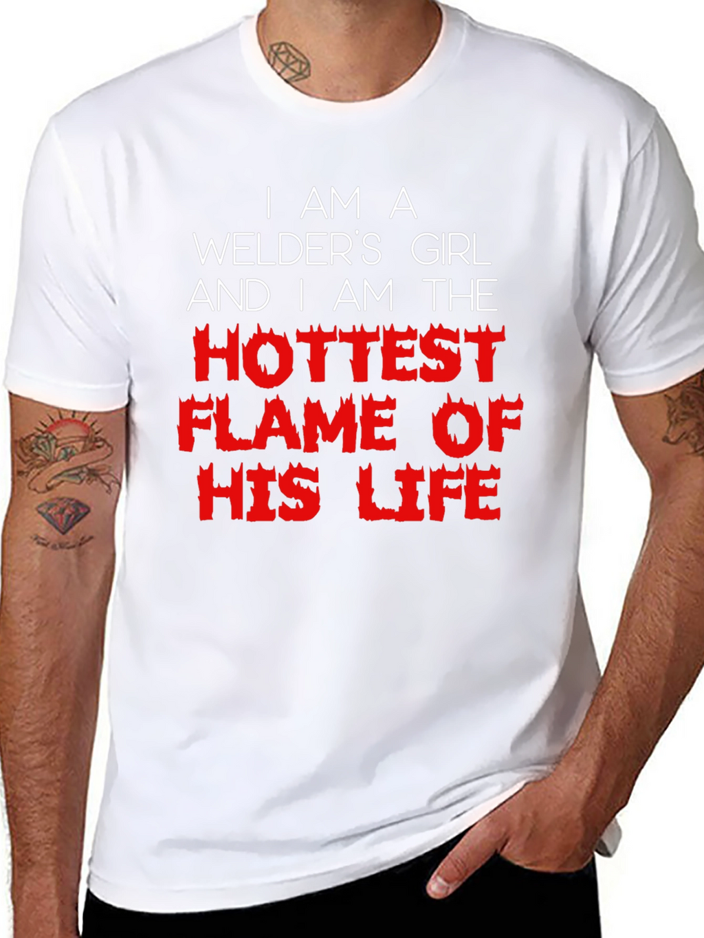 Welders Girl T-Shirt - Hottest Flame