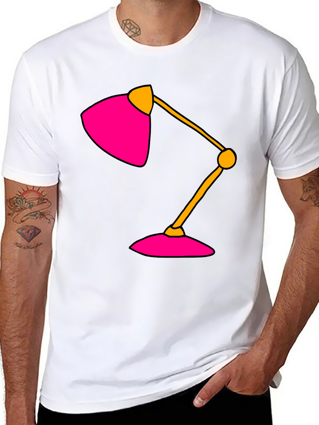 Pink Lamp Graphic T-Shirt - Unique Design Tee