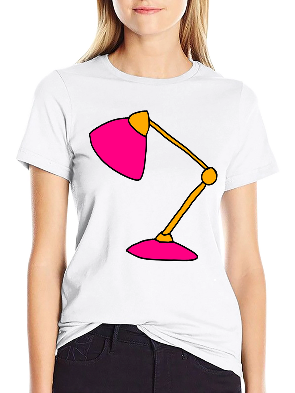 Pink Lamp Graphic T-Shirt - Unique Design Tee