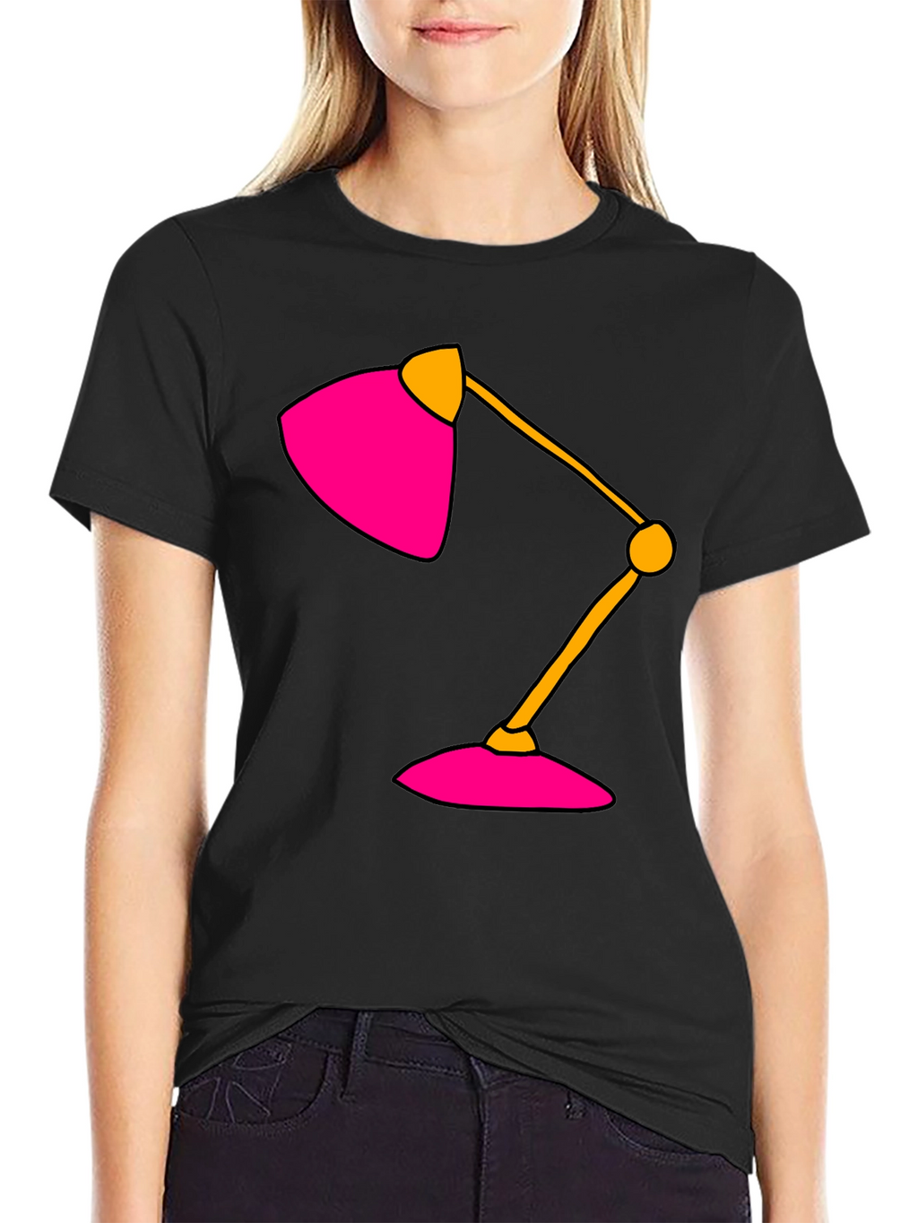 Pink Lamp Graphic T-Shirt - Unique Design Tee