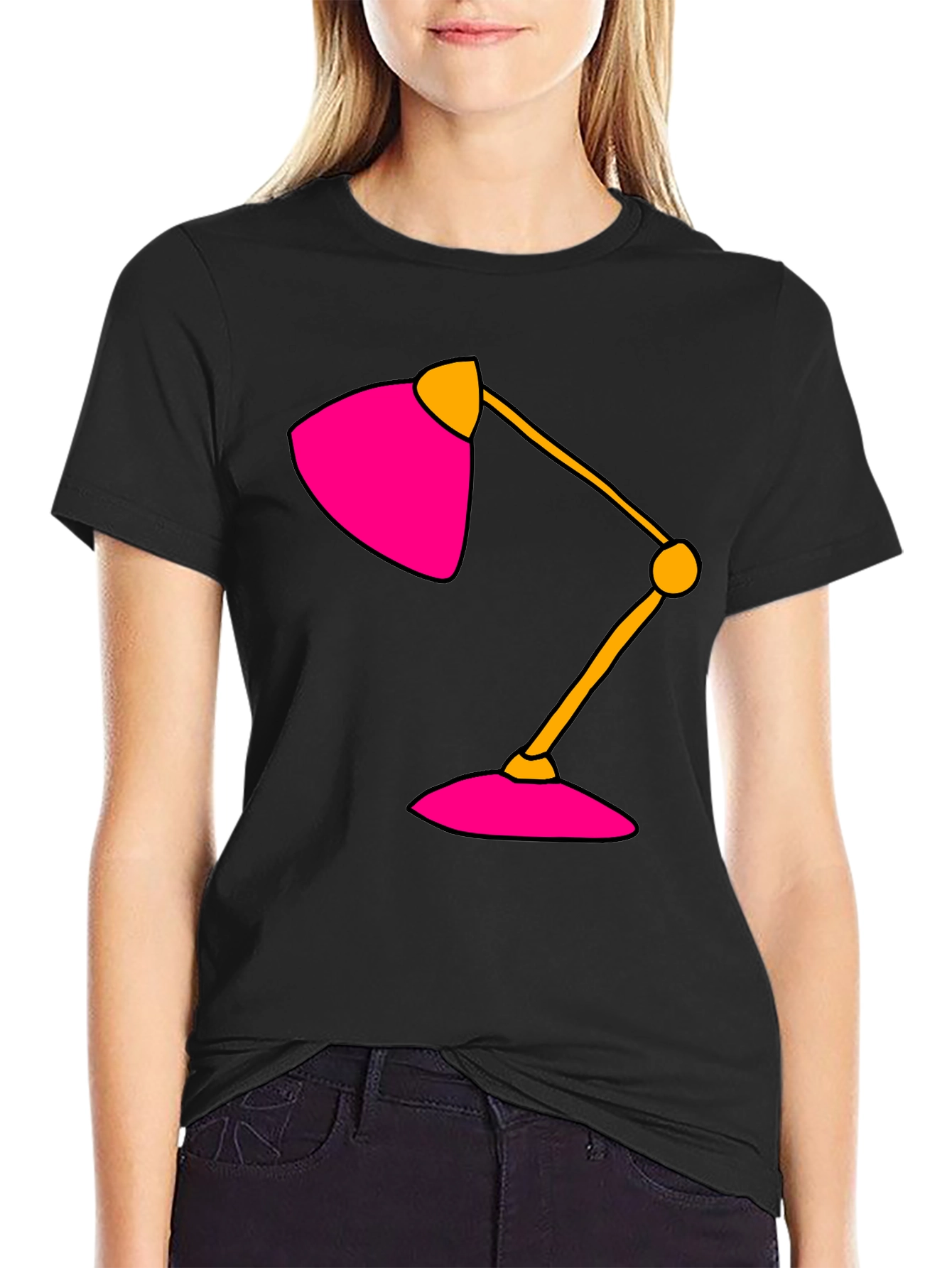 Pink Lamp Graphic T-Shirt - Unique Design Tee