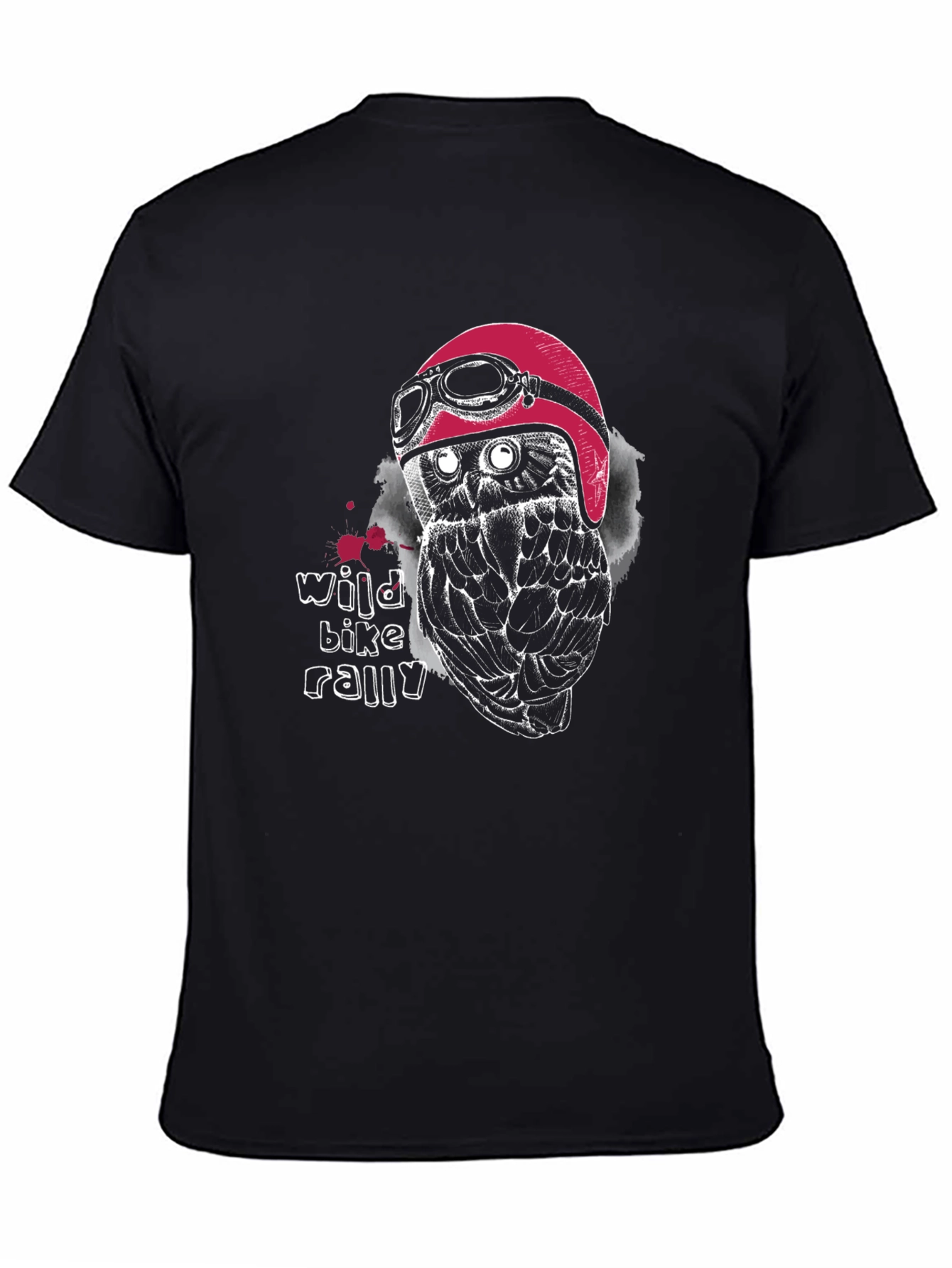 Wild Bike Rally Owl Graphic T-Shirt