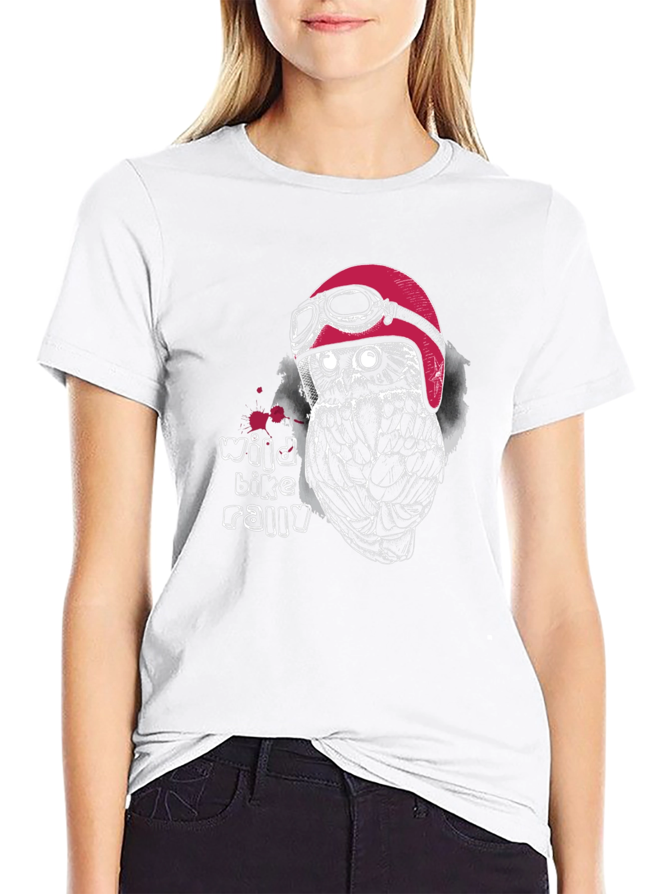 Wild Bike Rally Owl Graphic T-Shirt