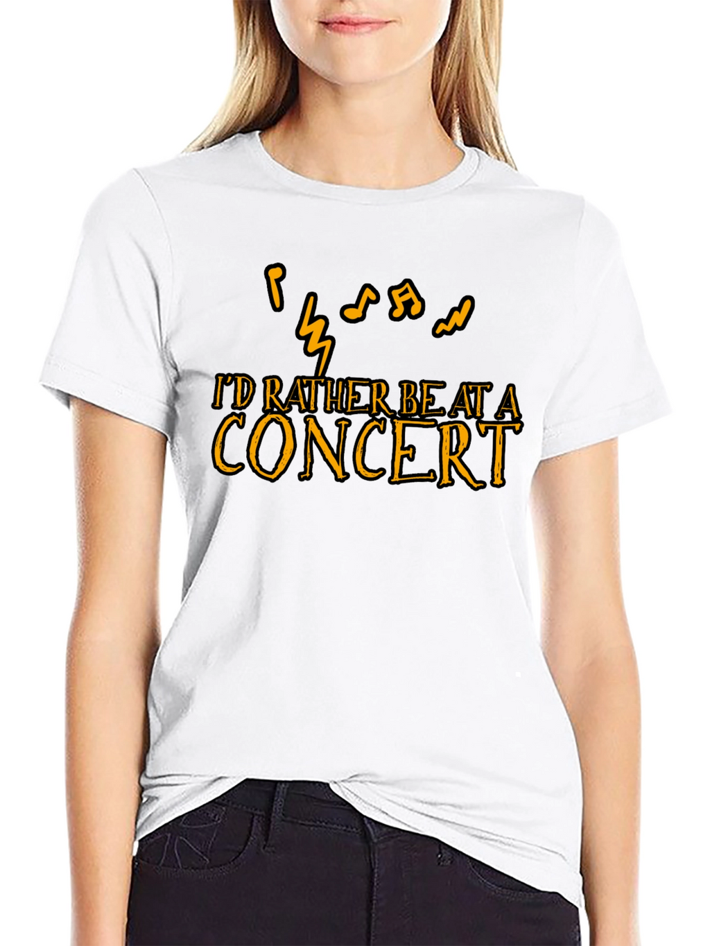 Concert Lover T-Shirt - Music Notes Graphic Tee
