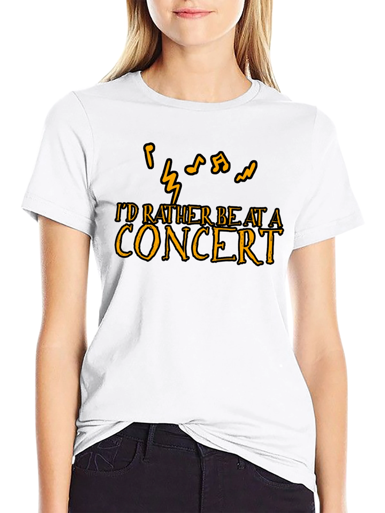 Concert Lover T-Shirt - Music Notes Graphic Tee