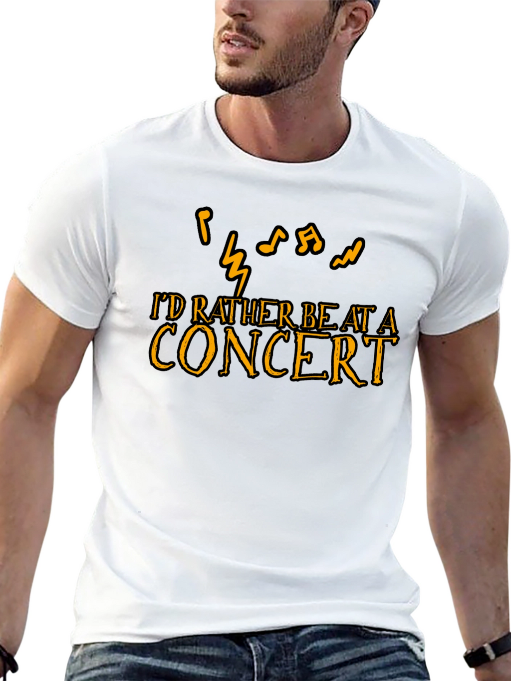 Concert Lover T-Shirt - Music Notes Graphic Tee