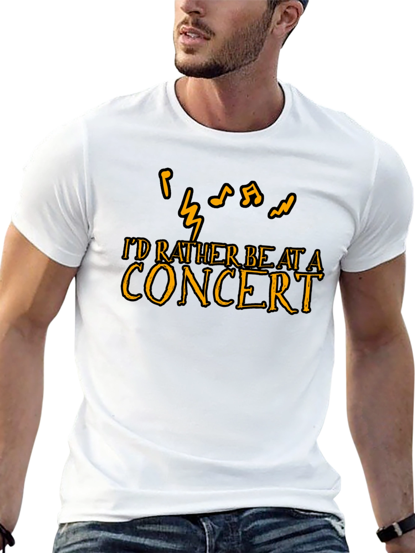 Concert Lover T-Shirt - Music Notes Graphic Tee