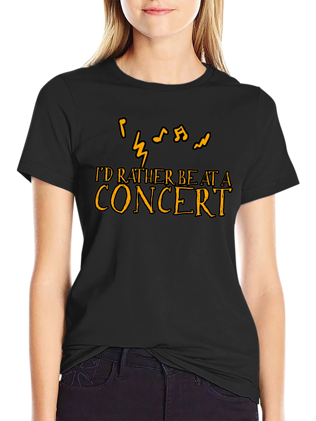 Concert Lover T-Shirt - Music Notes Graphic Tee