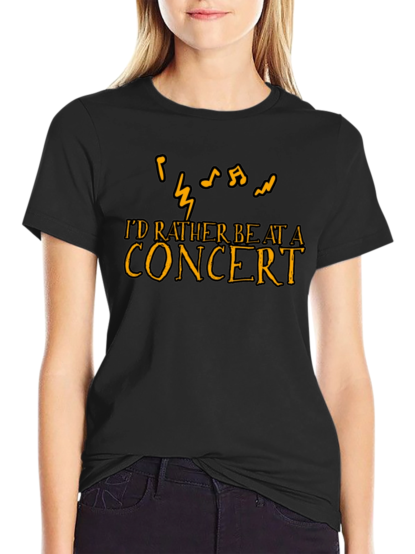 Concert Lover T-Shirt - Music Notes Graphic Tee