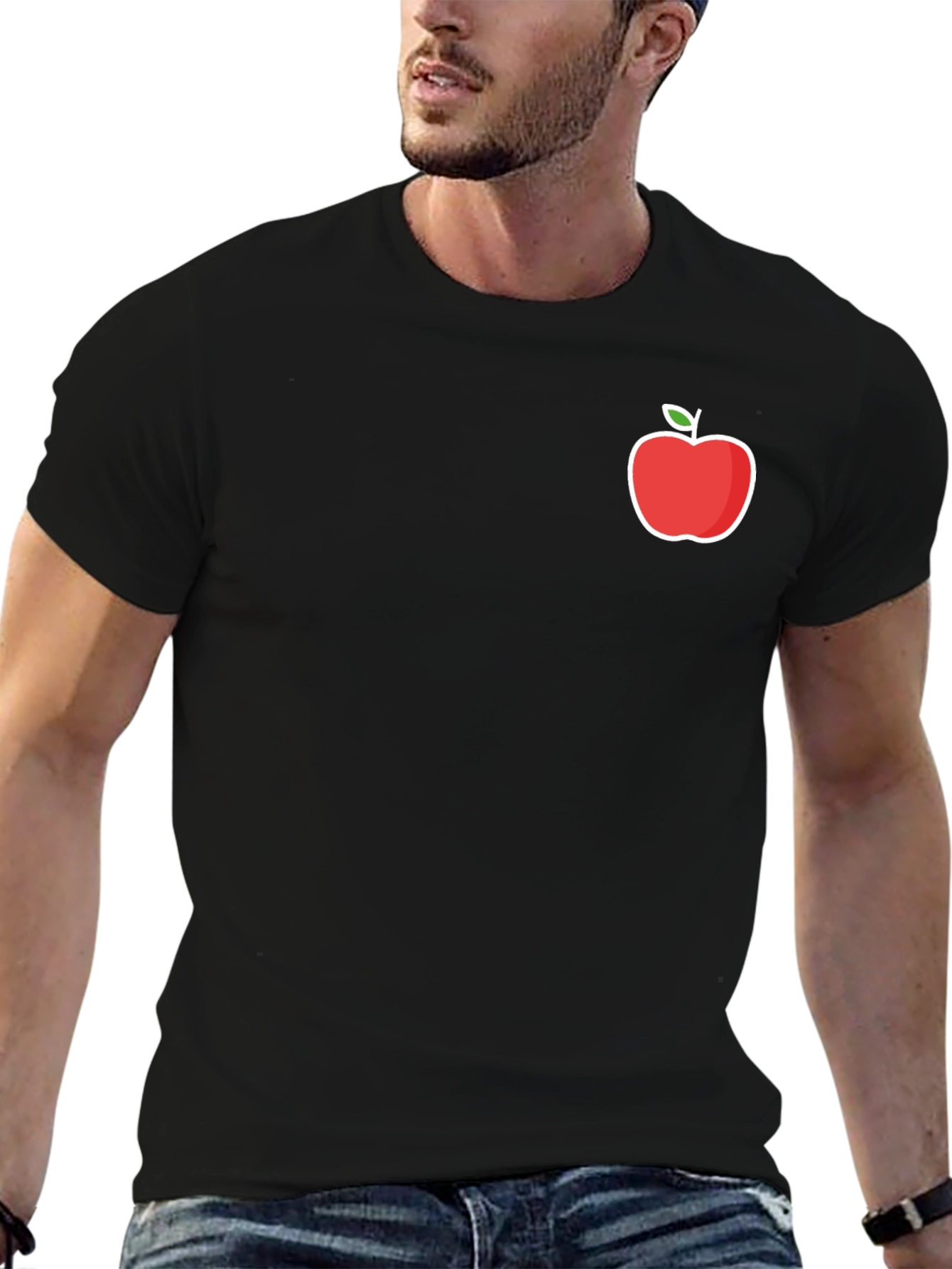 Apple Logo Graphic Tee - Stylish Comfort