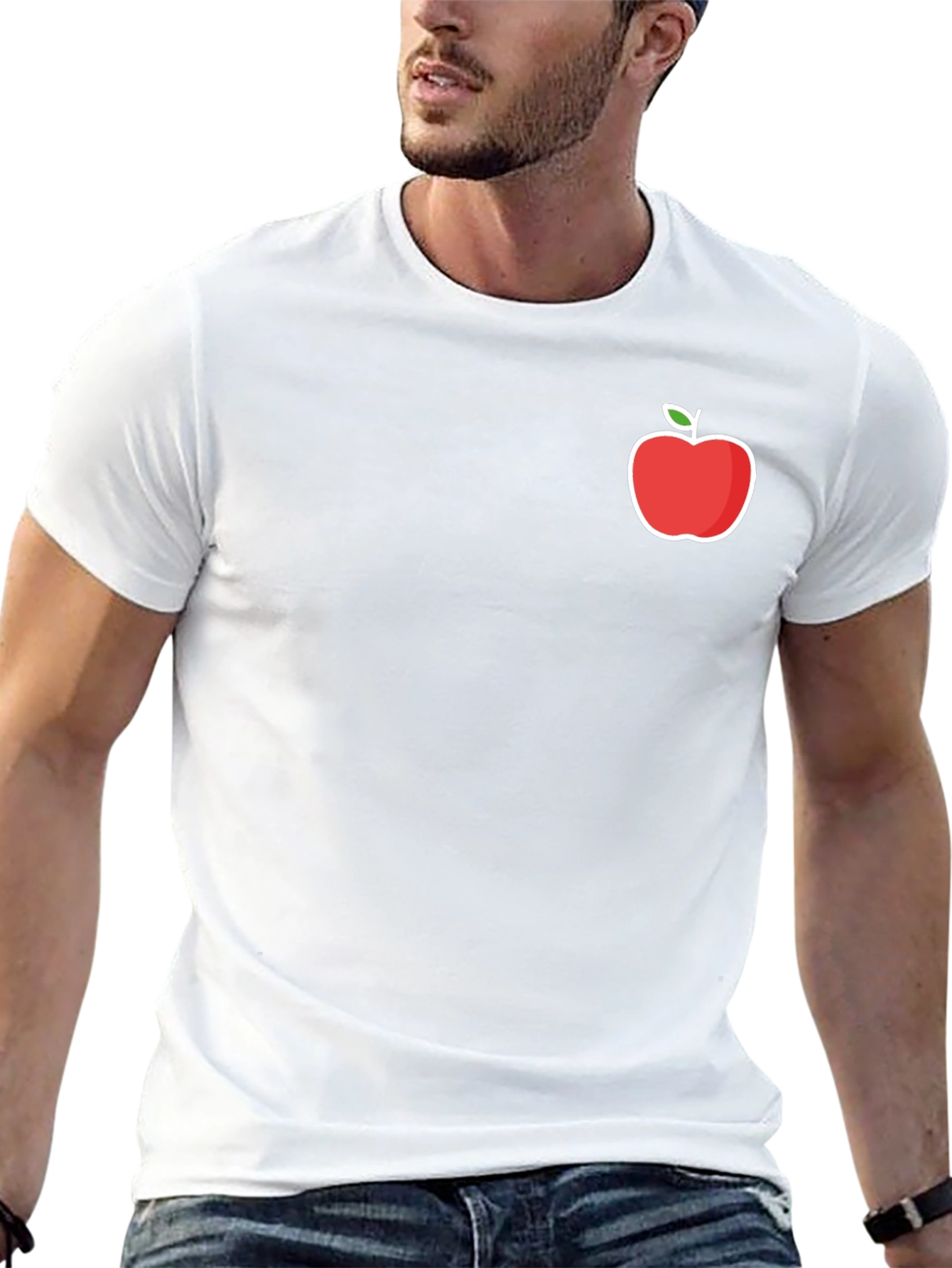 Apple Logo Graphic Tee - Stylish Comfort