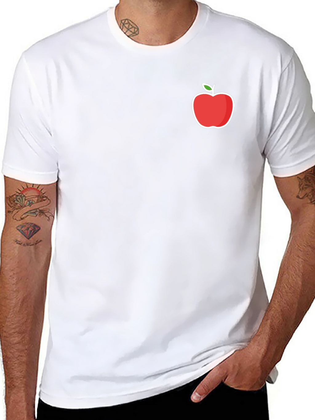Apple Logo Graphic Tee - Stylish Comfort