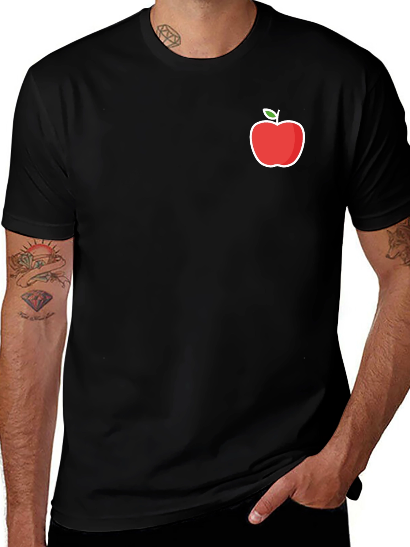 Apple Logo Graphic Tee - Stylish Comfort