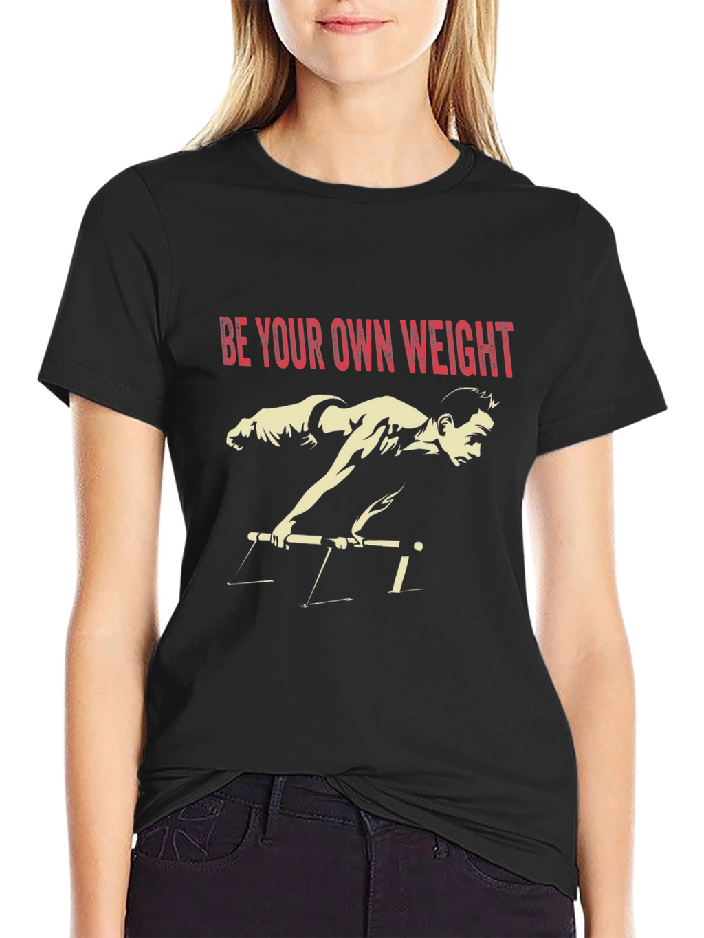 Be Your Own Weight Black Graphic Tee