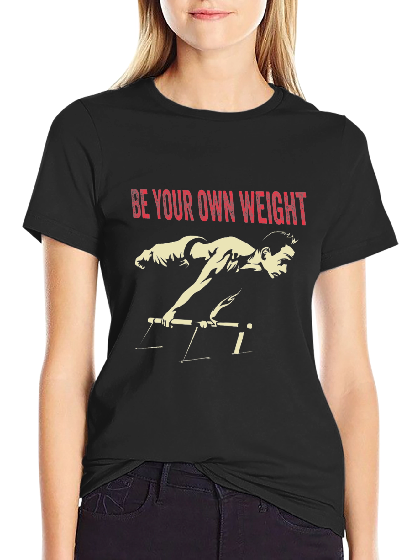 Be Your Own Weight Black Graphic Tee