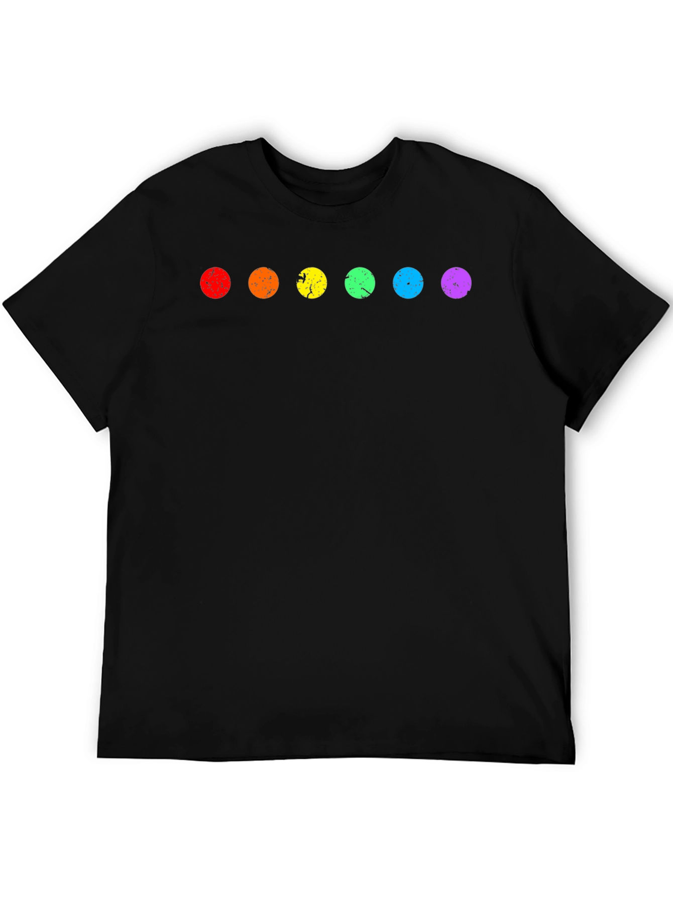 Rainbow Dot Graphic Tee - Soft Cotton Blend