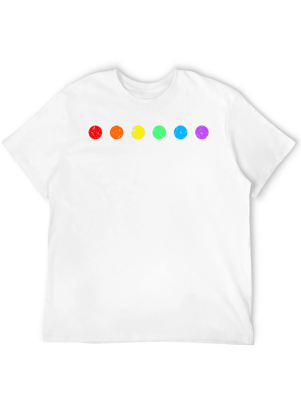Rainbow Dot Graphic Tee - Soft Cotton Blend