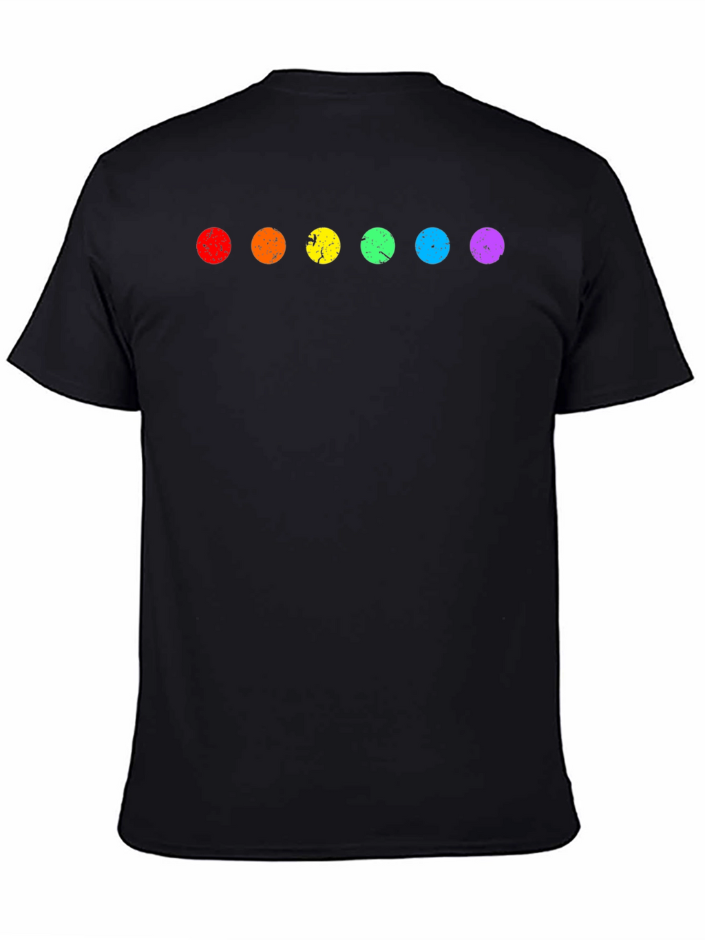Rainbow Dot Graphic Tee - Soft Cotton Blend