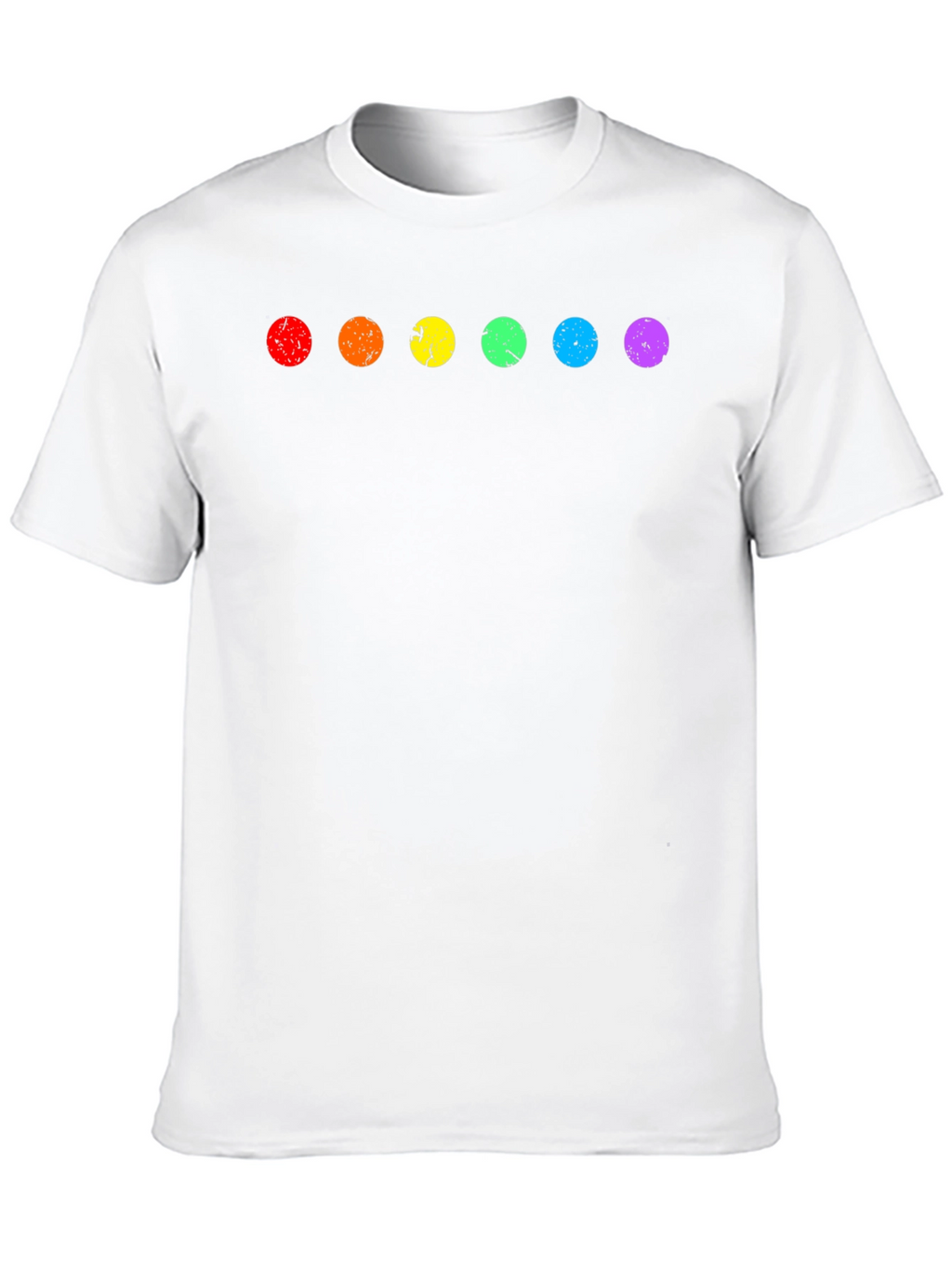 Rainbow Dot Graphic Tee - Soft Cotton Blend