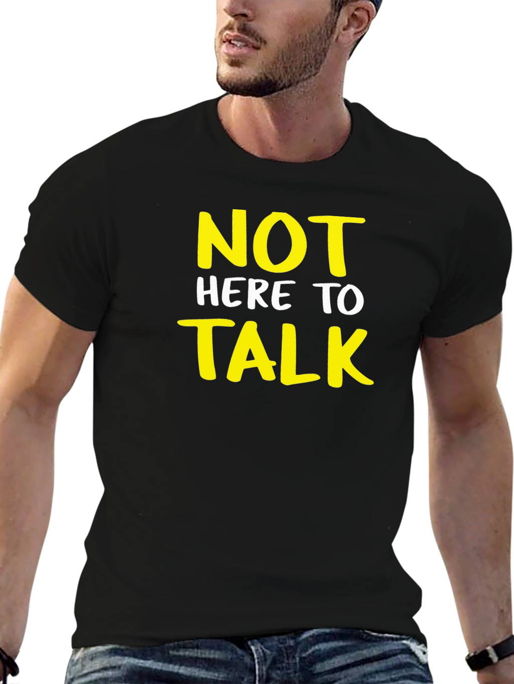 Not Here to Talk Graphic T-Shirt