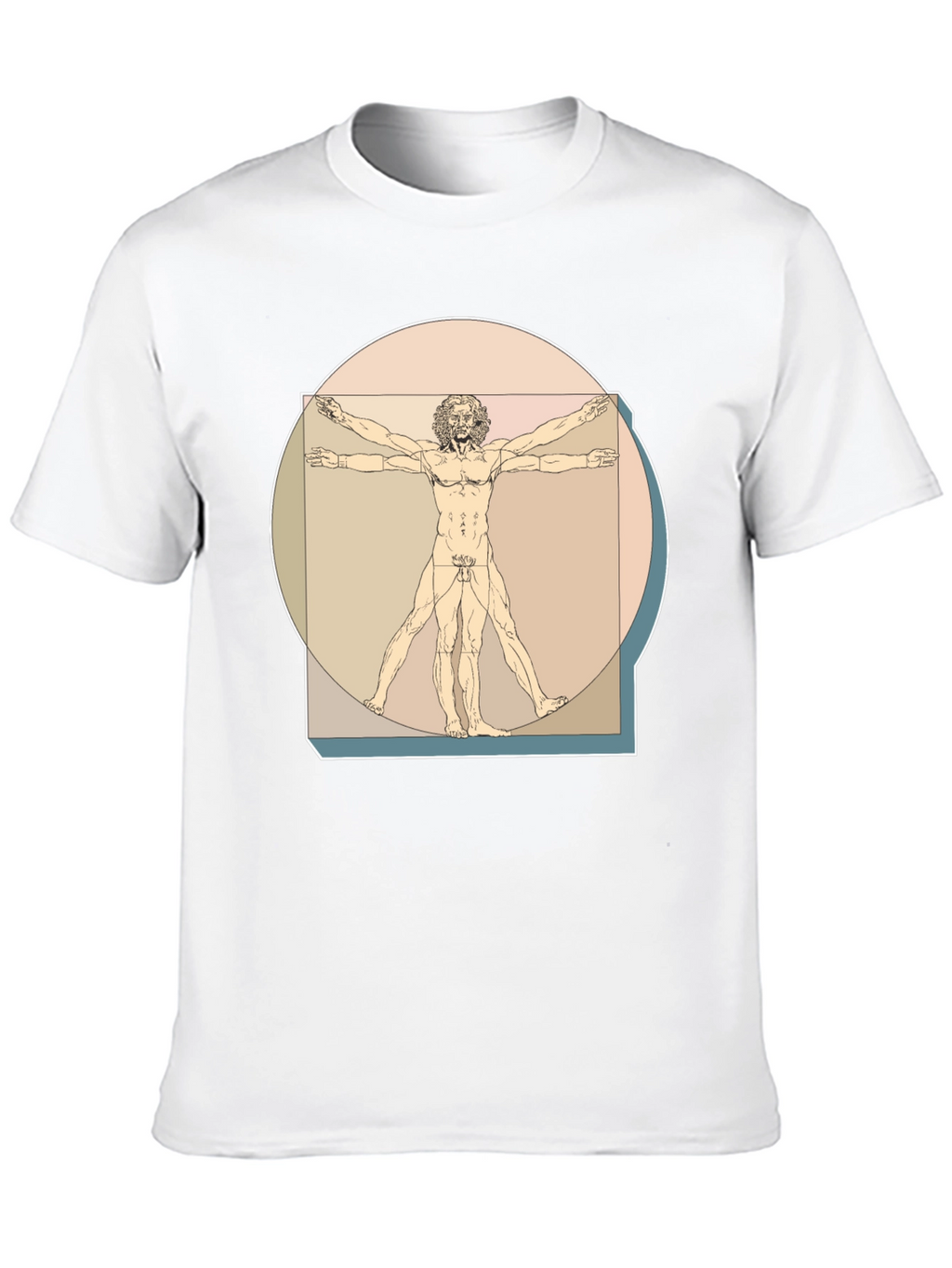 Vitruvian Man Graphic Tee - Classic Art T-Shirt