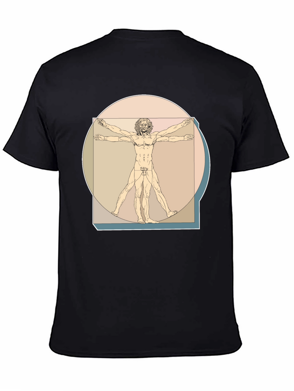 Vitruvian Man Graphic Tee - Classic Art T-Shirt