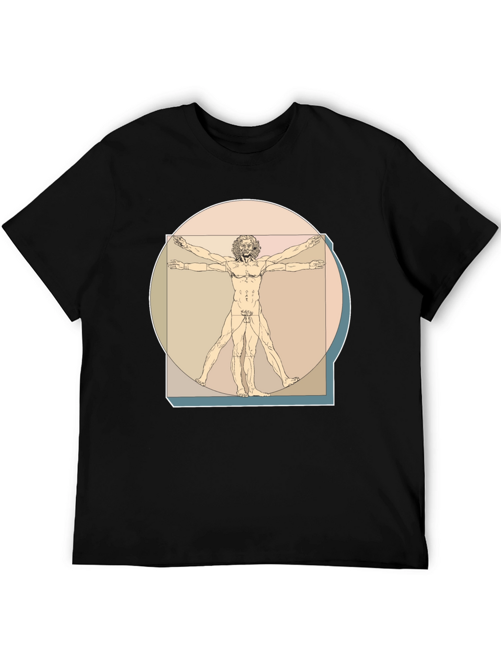 Vitruvian Man Graphic Tee - Classic Art T-Shirt