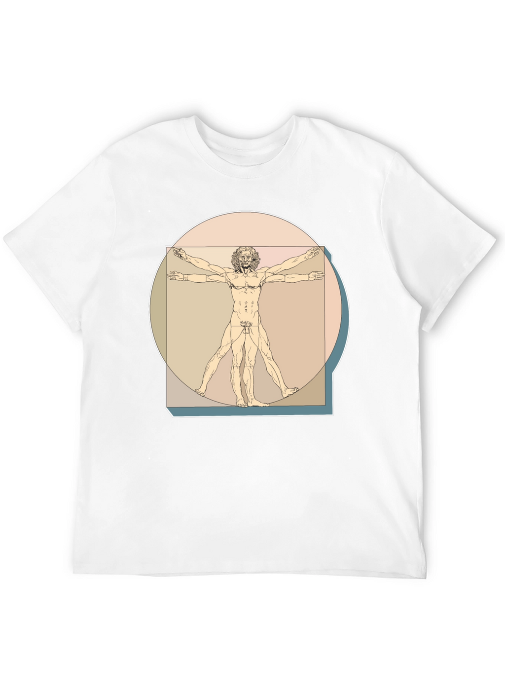 Vitruvian Man Graphic Tee - Classic Art T-Shirt