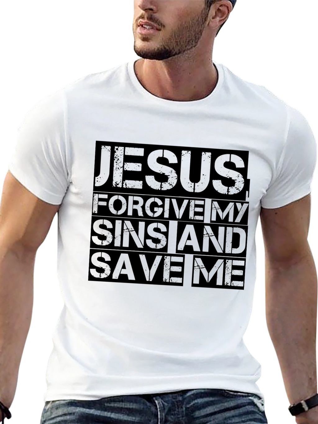 Jesus Forgive Me T-Shirt - Black Religious Tee