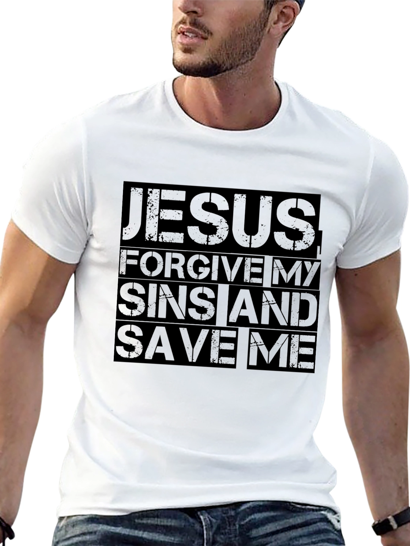 Jesus Forgive Me T-Shirt - Black Religious Tee