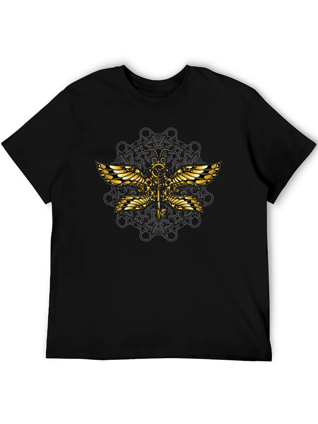 Steampunk Dragonfly Graphic T-Shirt - Unique Design