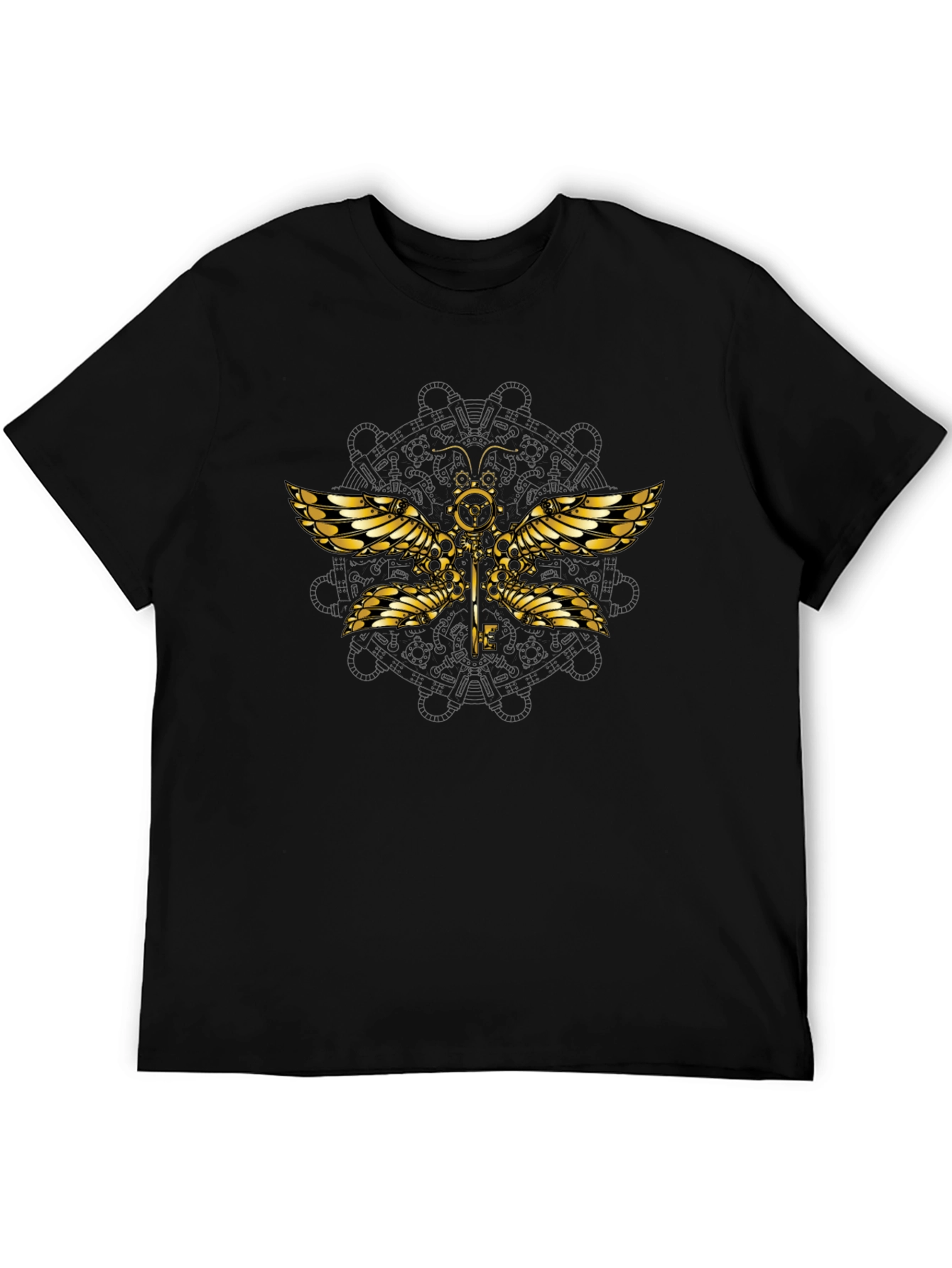 Steampunk Dragonfly Graphic T-Shirt - Unique Design
