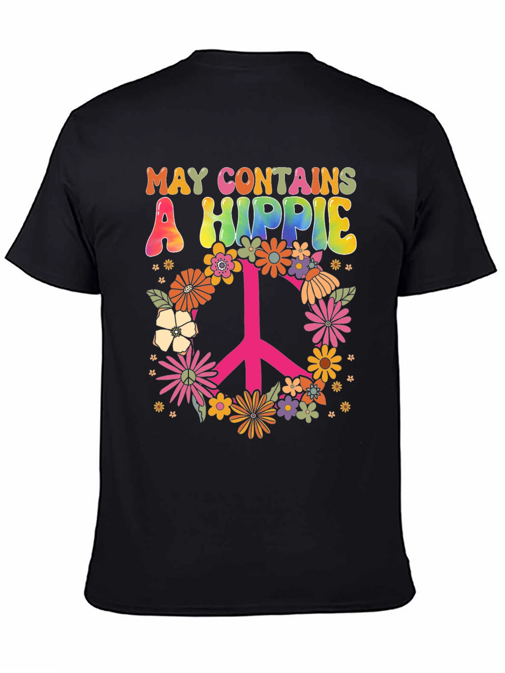 May Contains a Hippie T-Shirt Peace Sign