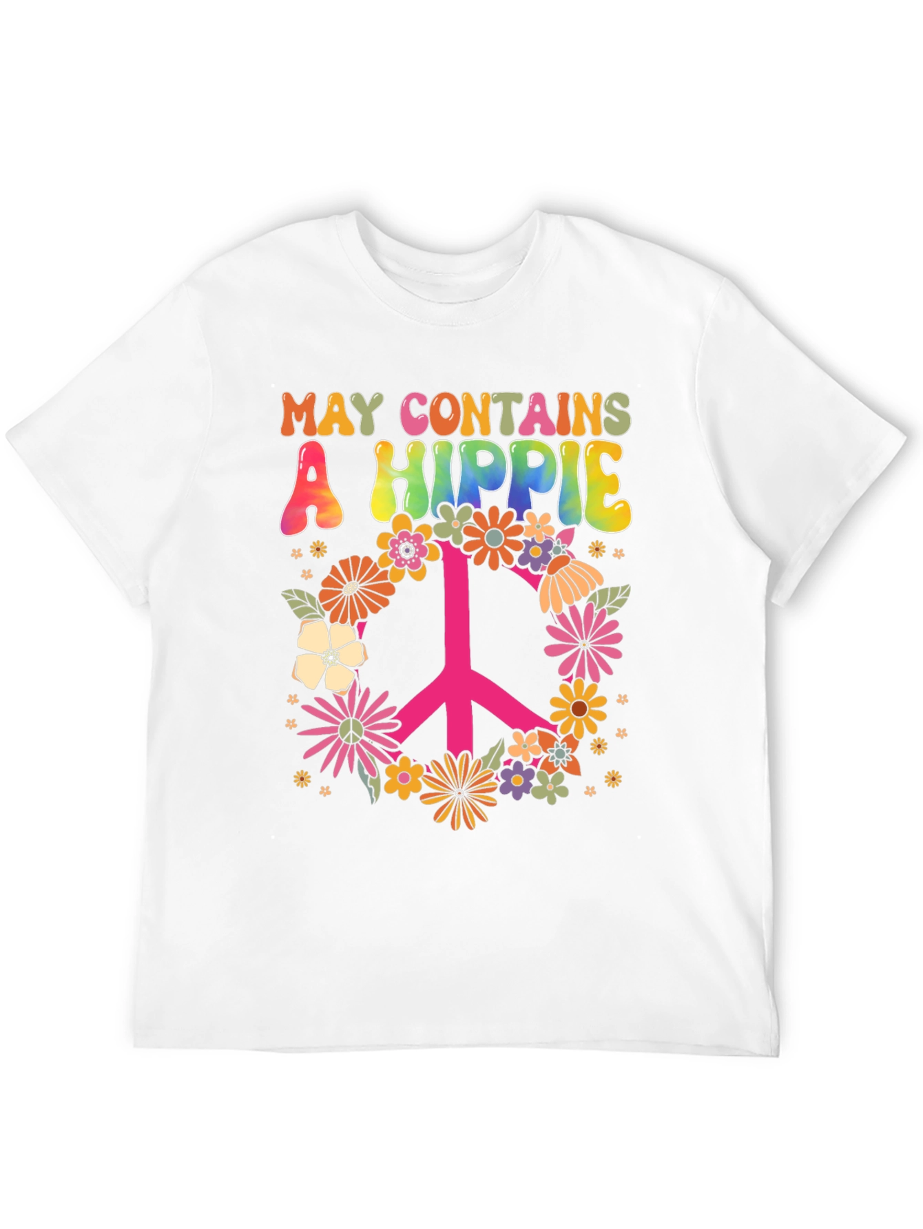 May Contains a Hippie T-Shirt Peace Sign