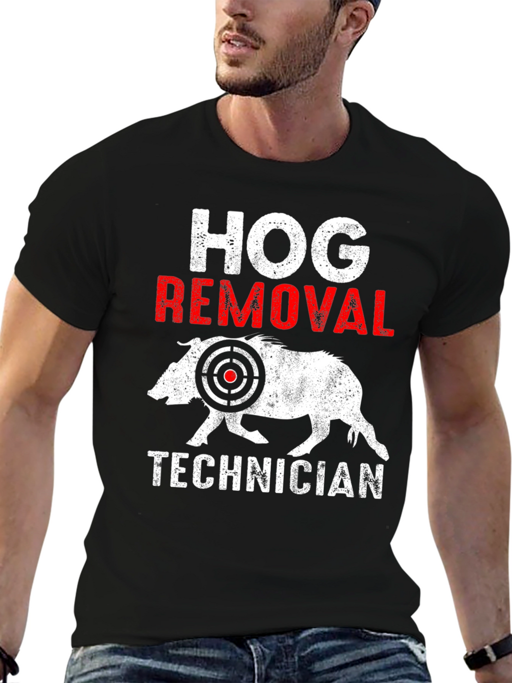 Hog Removal Technician T-Shirt Funny Hunting Tee