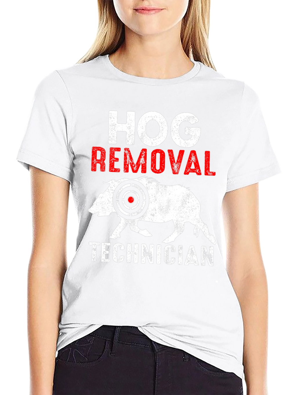 Hog Removal Technician T-Shirt Funny Hunting Tee
