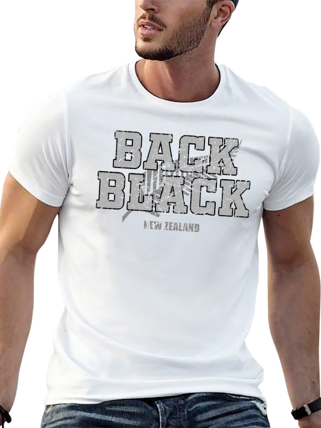 Back Black New Zealand Graphic Tee
