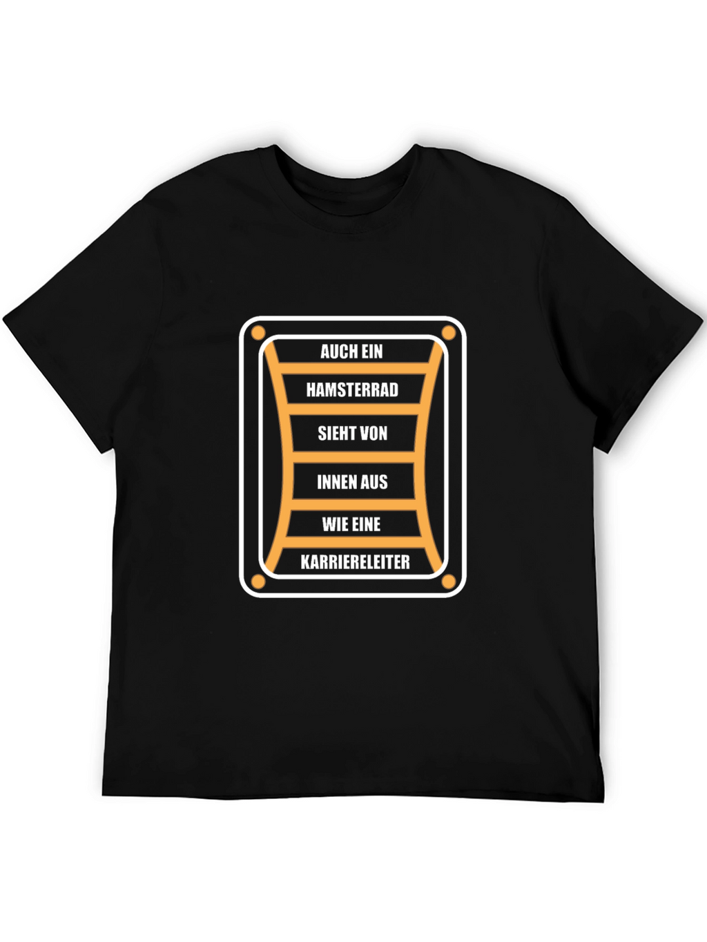 Humorous Career Ladder T-Shirt - Black