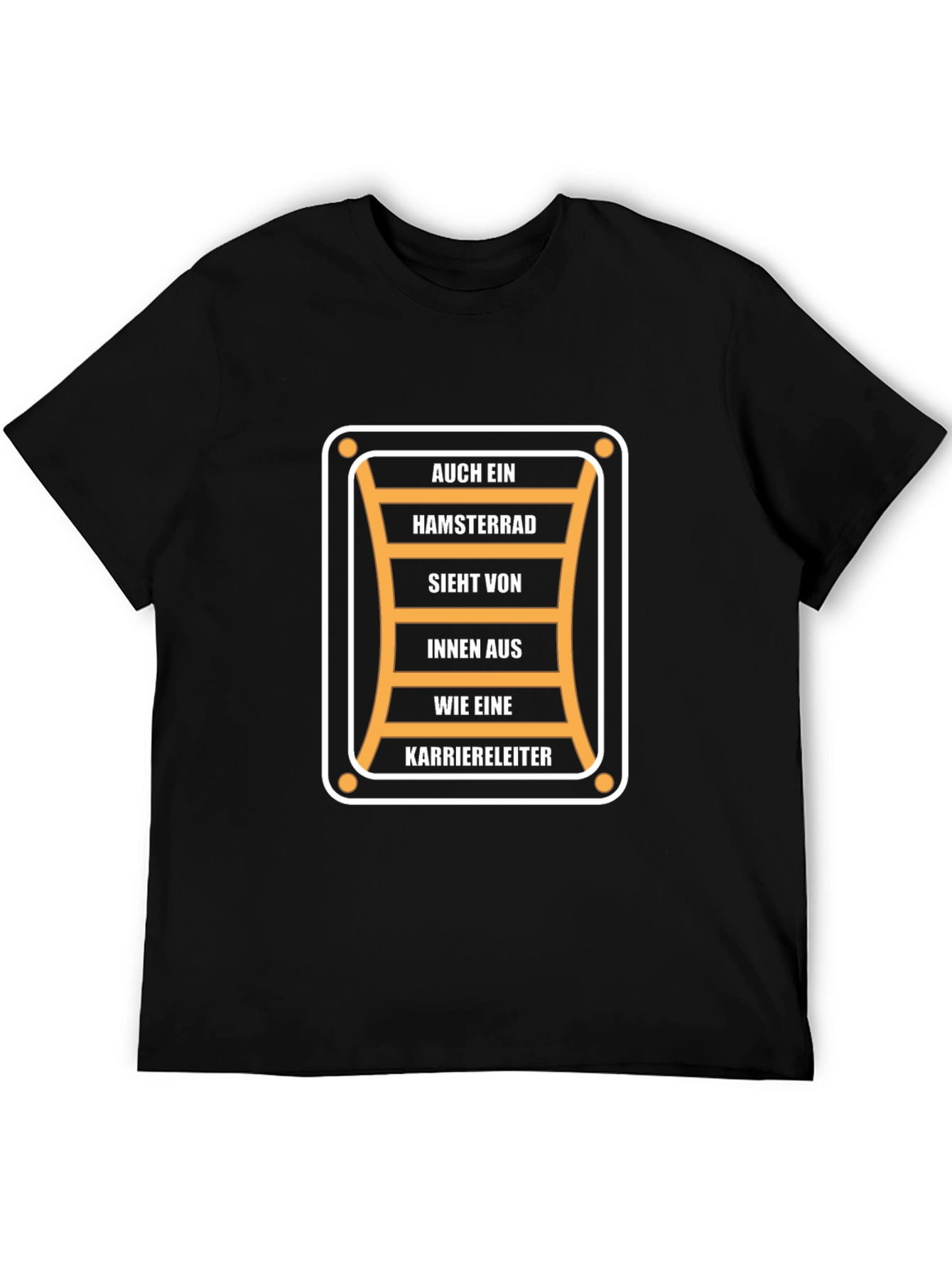 Humorous Career Ladder T-Shirt - Black