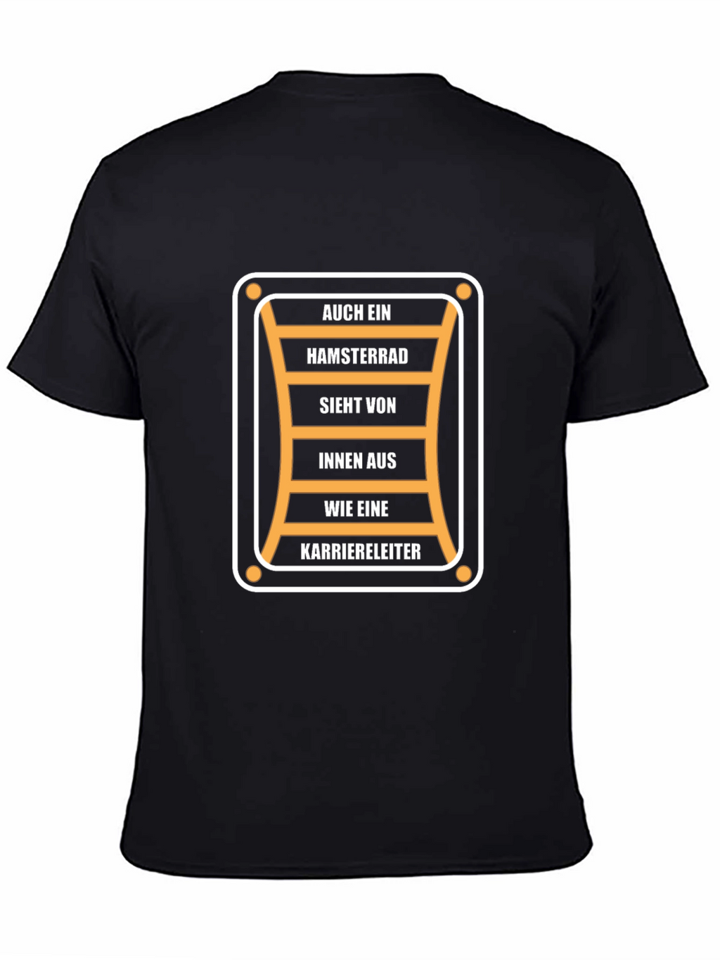 Humorous Career Ladder T-Shirt - Black