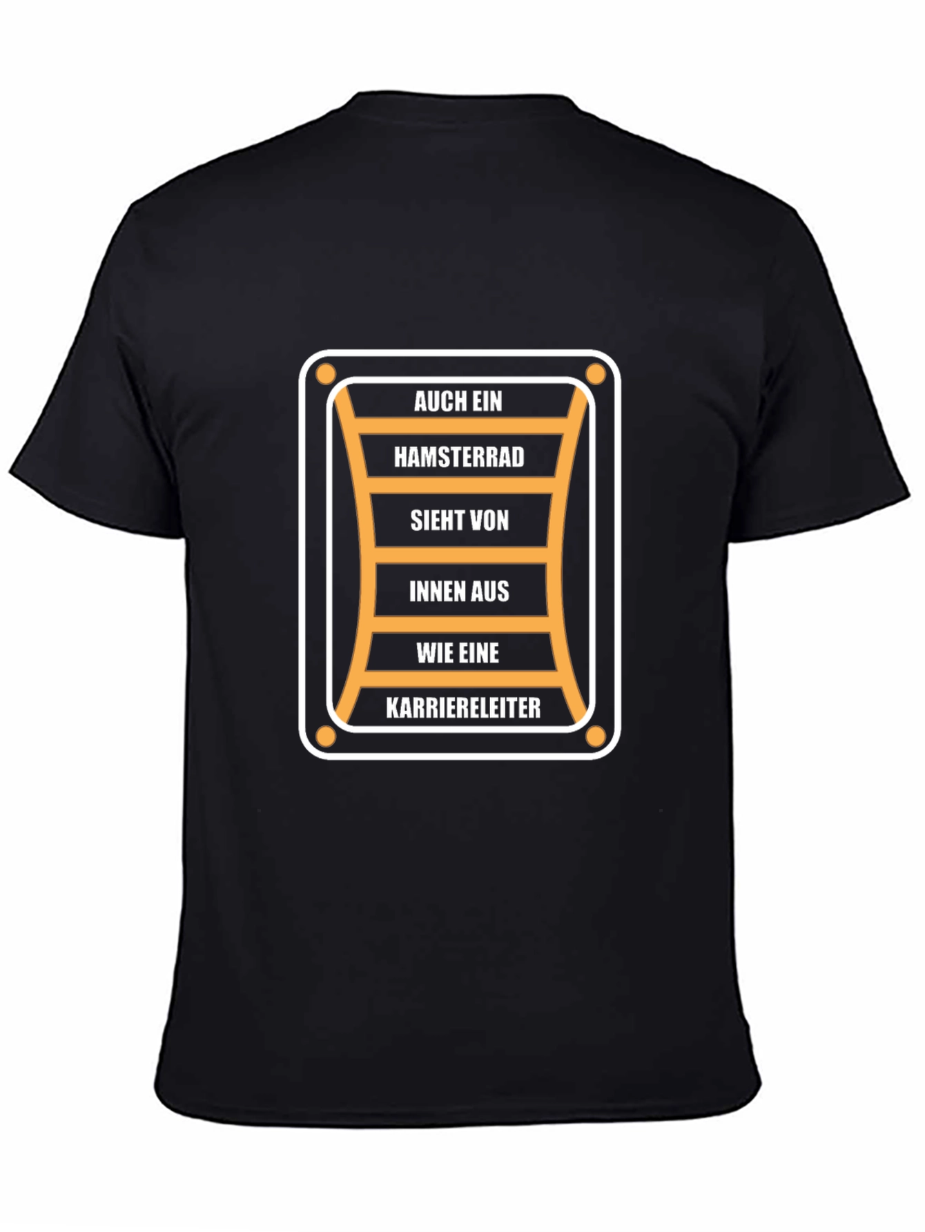 Humorous Career Ladder T-Shirt - Black