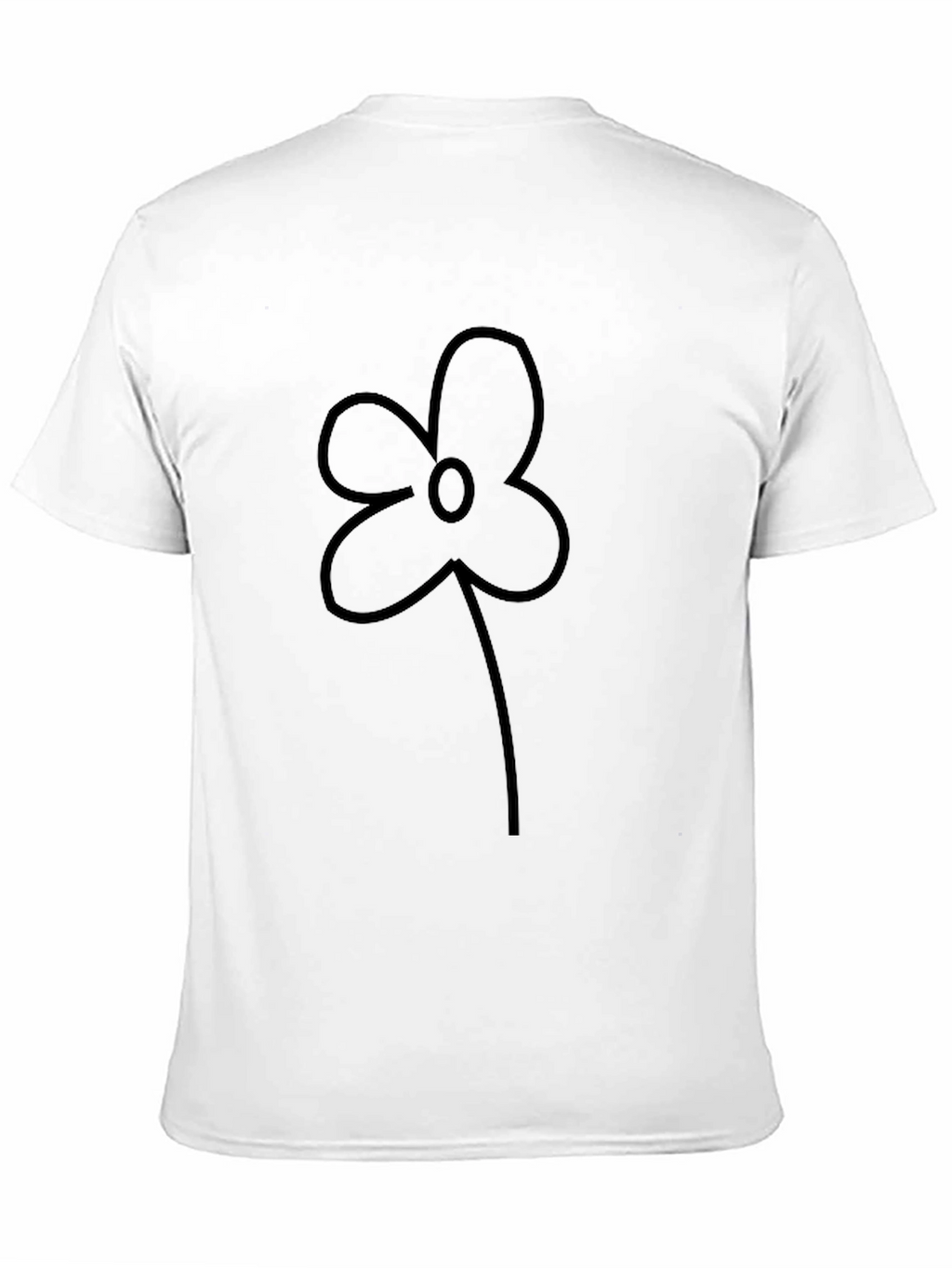 Black Flower Graphic Tee - Casual Comfort