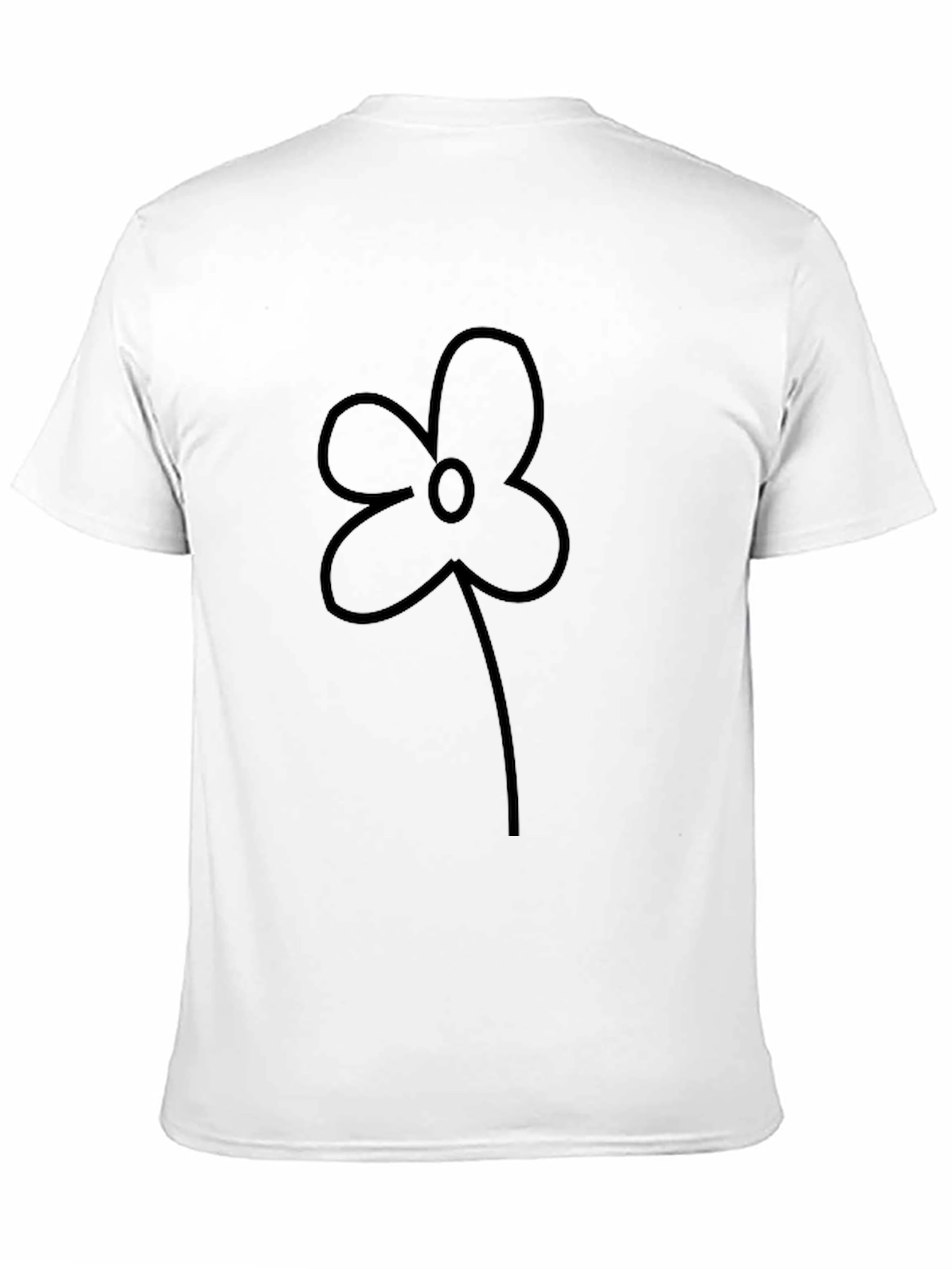 Black Flower Graphic Tee - Casual Comfort