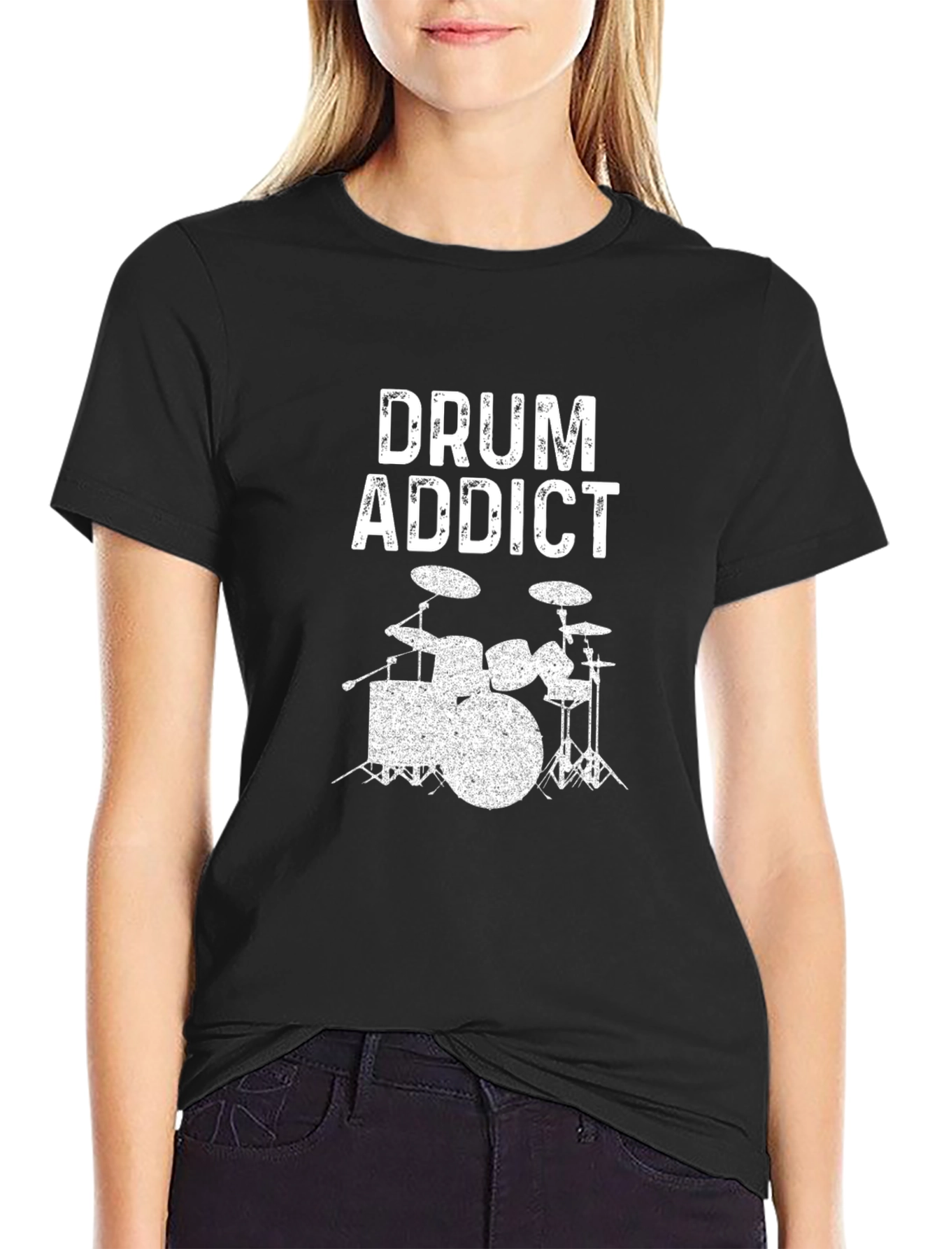 Drum Addict Graphic T-Shirt - Music Lover Tee