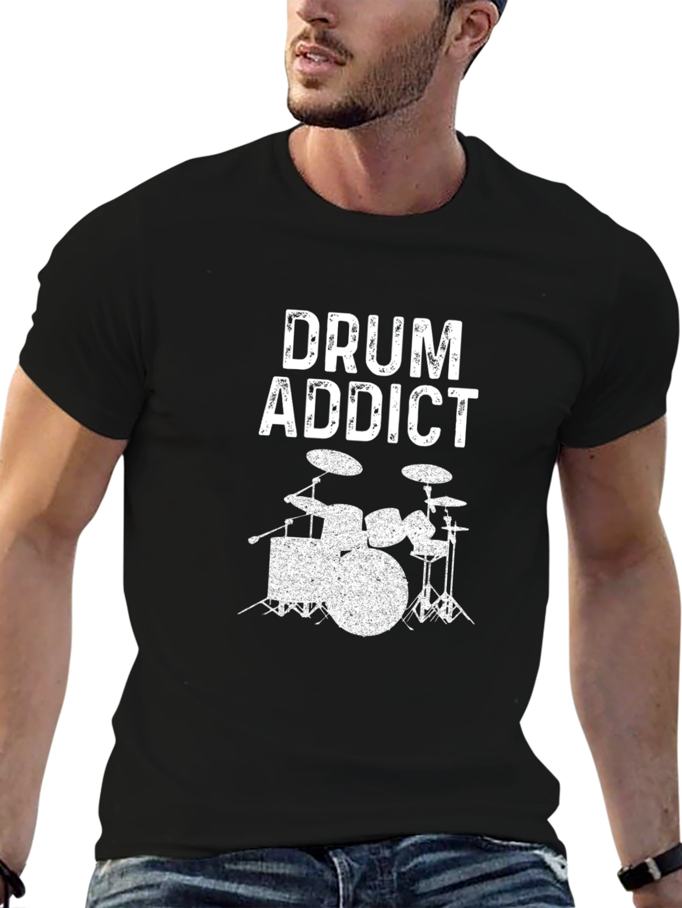 Drum Addict Graphic T-Shirt - Music Lover Tee