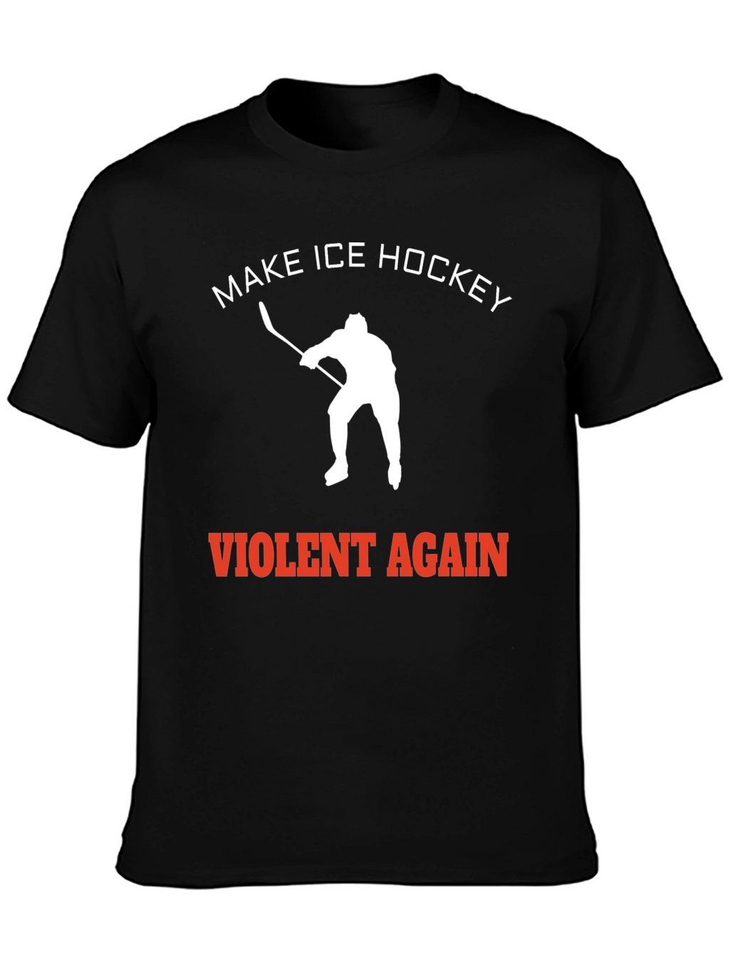 Make Ice Hockey Violent Again Black Tee