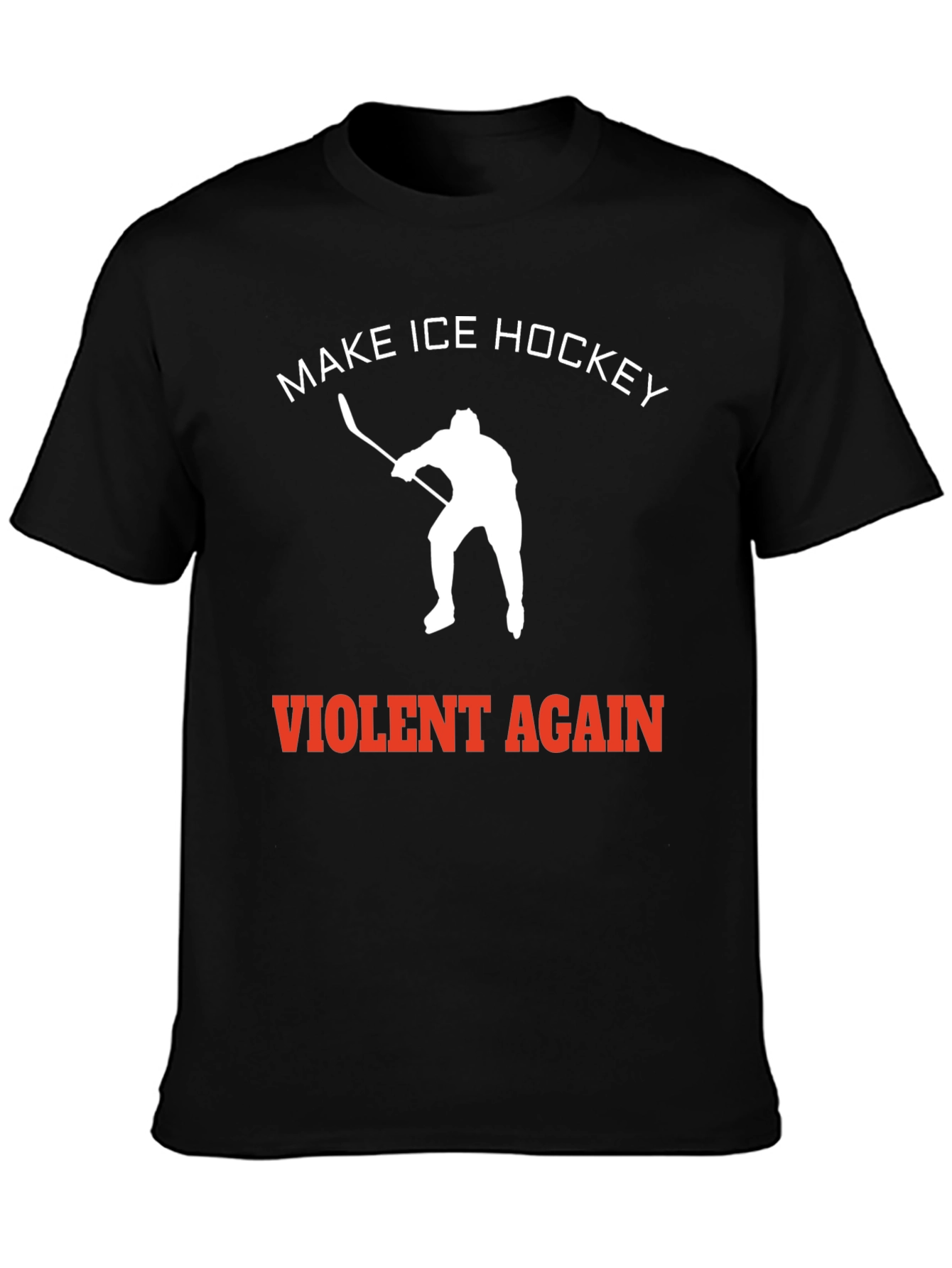 Make Ice Hockey Violent Again Black Tee