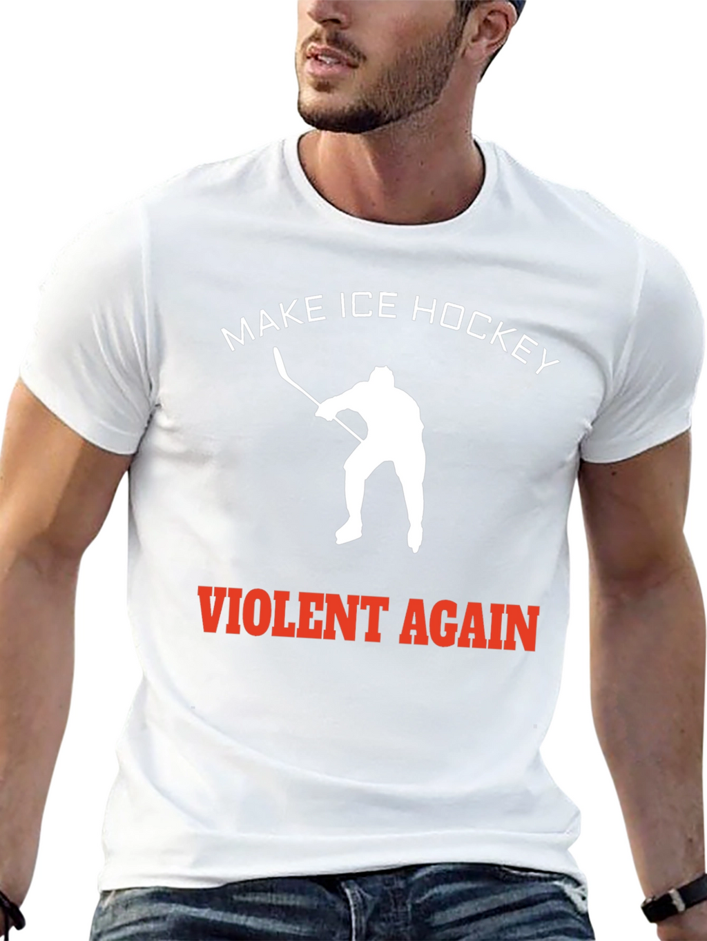 Make Ice Hockey Violent Again Black Tee